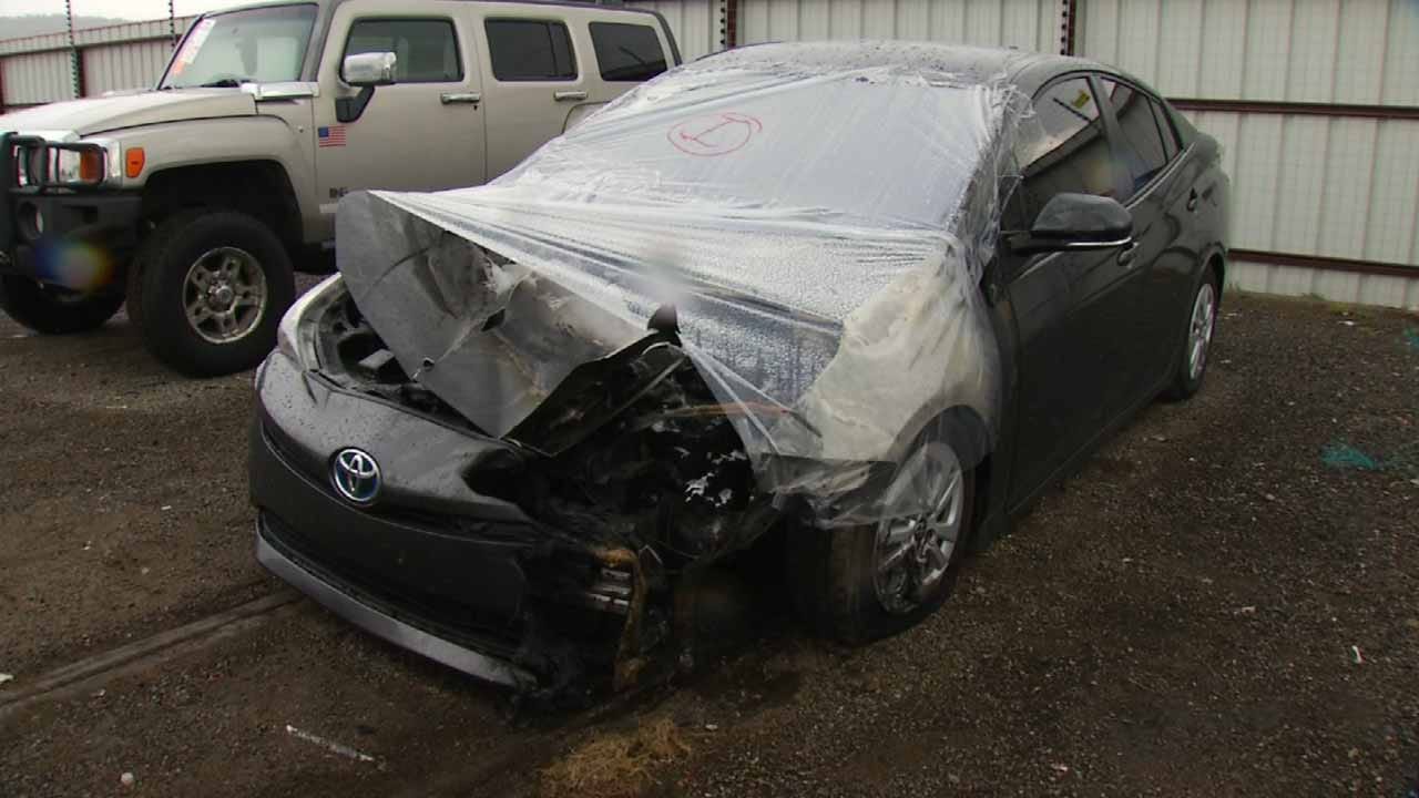 Driver Thankful To Be Alive After Car Struck By Lightning