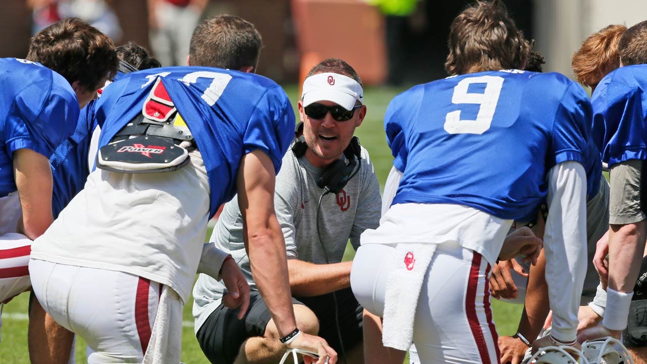 Ou Football Sooners Hold First Practice Under Lincoln Riley