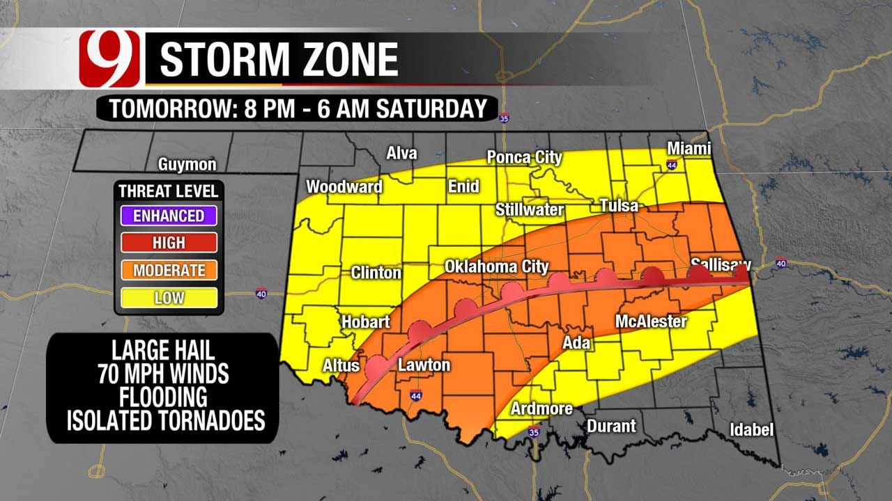 Storms In Texas Panhandle Continue To Move Toward NW OK