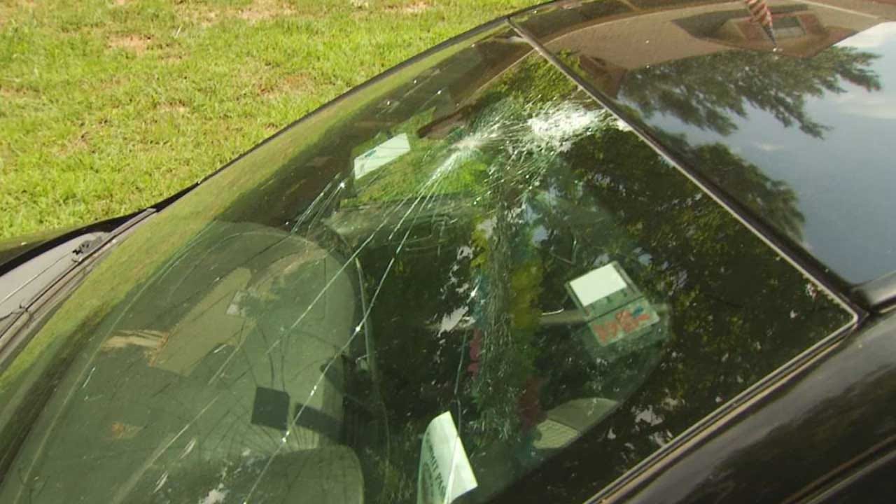 Motorist Escapes Injury After Rock Thrown At Windshield In NW OKC